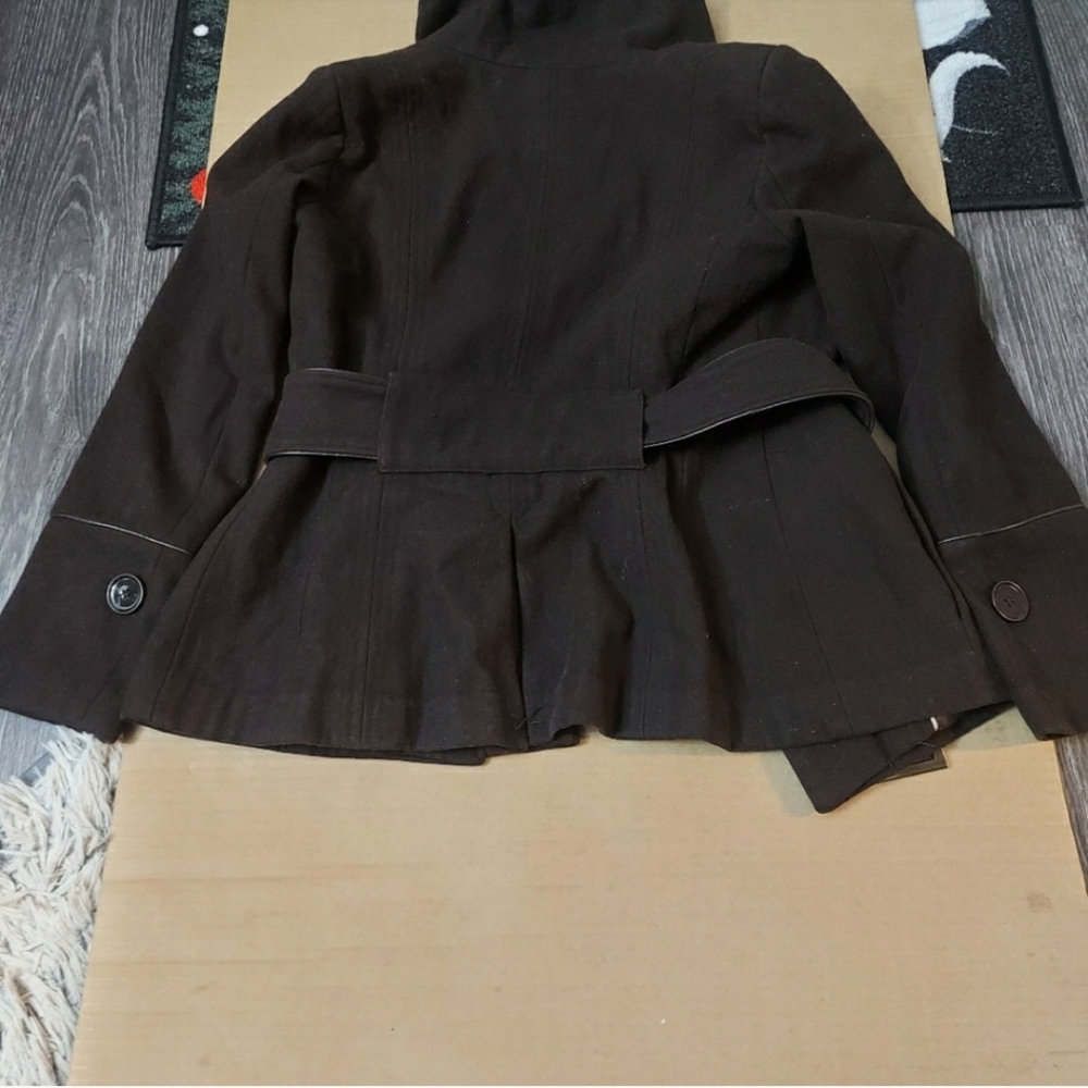Zara Basic Short Trench Coat Metal Hardware - Picture 4 of 7